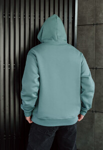 Фото - Однотонне бірюзове худі Staff turquoise basic oversize fleece - Men box