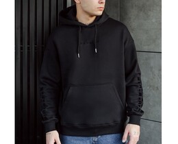 Фото - Черное патриотическое худи Staff ethno oversize fleece - Men box