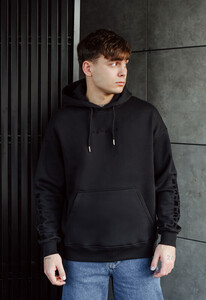 Фото - Черное патриотическое худи Staff ethno oversize fleece - Men box