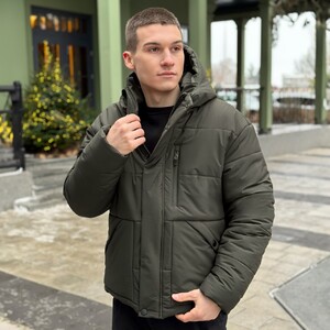 Фото - Повседневная зимняя куртка Pobedov Rockford в цвете хаки - Men box