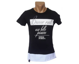 Фото - Мужская футболка от Virage черная с надписью Bonne ruit - Men box