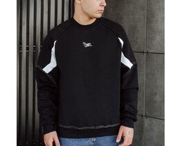 Фото - Черный оверсайз свитшот Staff black logo oversize fleece - Men box