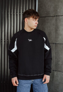 Фото - Черный оверсайз свитшот Staff black logo oversize fleece - Men box