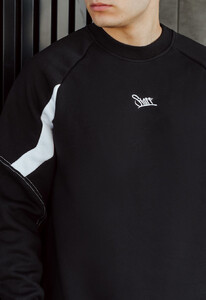 Фото - Черный оверсайз свитшот Staff black logo oversize fleece - Men box