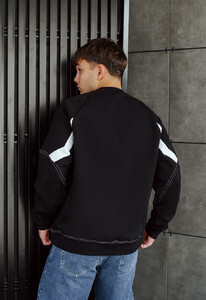 Фото - Черный оверсайз свитшот Staff black logo oversize fleece - Men box