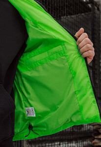 Фото - Люминесцентная зимняя куртка зеленого цвета Staff ilumin green - Men box