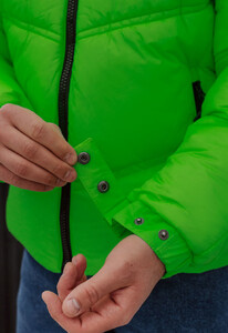 Фото - Люминесцентная зимняя куртка зеленого цвета Staff ilumin green - Men box