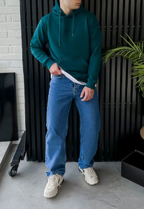 Фото - Худи сине-изумрудного цвета Staff blue emerald logo - Men box