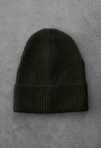 Фото - Однотонная шапка цвета хаки Staff 11 khaki - Men box