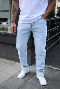 Фото - Светло-голубые мужские джинсы Staff 75 blue white slim - Men box