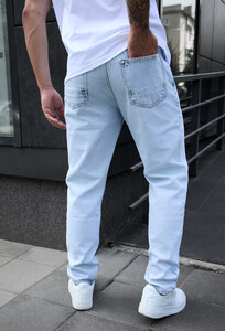 Фото - Светло-голубые мужские джинсы Staff 75 blue white slim - Men box