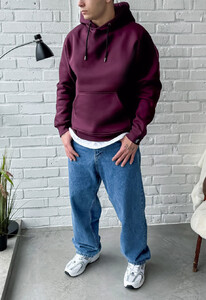 Фото - Худі темно-фіолетове Staff dark purple basic oversize fleece - Men box