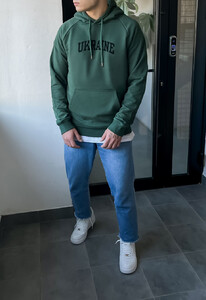 Фото - Патриотическое худи зеленого цвета Staff Ukraine - Men box