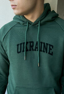 Фото - Патриотическое худи зеленого цвета Staff Ukraine - Men box