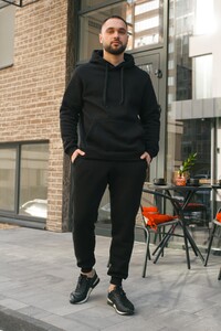 Фото - Мужской теплый костюм Intruder Estate черного цвета - Men box