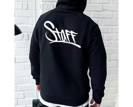 Фото - Брендированное черное худи Staff back logo black - Men box