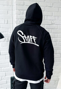 Фото - Брендированное черное худи Staff back logo black - Men box