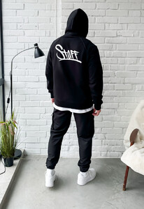 Фото - Брендированное черное худи Staff back logo black - Men box