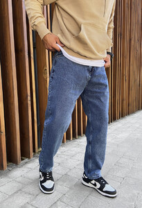 Фото - Базовые мом джинсы Staff dark blue regular mom - Men box