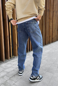 Фото - Базовые мом джинсы Staff dark blue regular mom - Men box