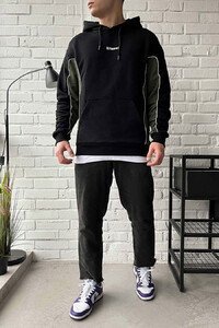 Фото - Двухцветное мужское худи Staff khaki & black logo - Men box