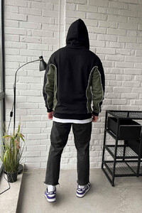 Фото - Двухцветное мужское худи Staff khaki & black logo - Men box