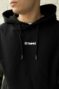 Фото - Двухцветное мужское худи Staff khaki & black logo - Men box
