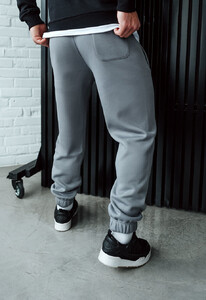 Фото - Однотонные серые спортивные штаны Staff mi gray basic fleece - Men box