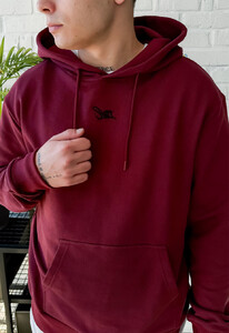 Фото - Бордовое худи с брендированным логотипом Staff bordo logo - Men box