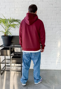 Фото - Бордовое худи с брендированным логотипом Staff bordo logo - Men box
