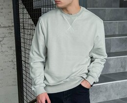 Фото - Серо-оливковый свитшот Staff gray olive basic - Men box