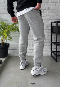 Фото - Теплые серые спортивные штаны Staff pa gray melange fleece - Men box