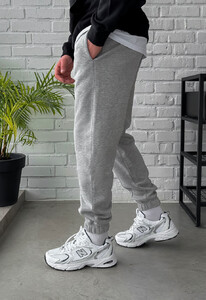Фото - Теплые серые спортивные штаны Staff pa gray melange fleece - Men box