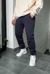 Фото - Теплые спортивные штаны темно-синие Staff navy fleece - Men box