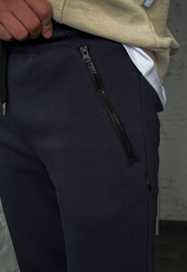 Фото - Теплые спортивные штаны темно-синие Staff navy fleece - Men box