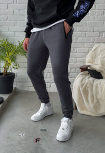 Фото - Універсальні сірі спортивні штани Staff gray zip - Men box