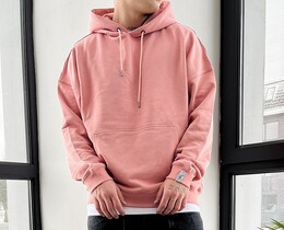 Фото - Рожеве унісекс худі Staff basic pink oversize - Men box
