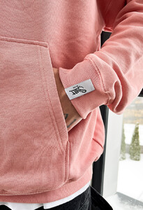 Фото - Розовое унисекс худи Staff basic pink oversize - Men box