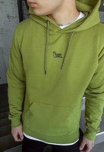 Фото - Салатове брендоване худі Staff light green logo - Men box