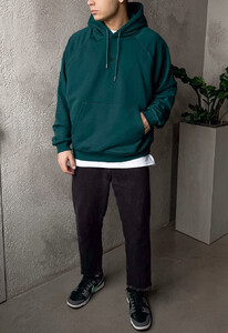 Фото - Молодежное изумрудное худи Staff emerald logo oversize - Men box