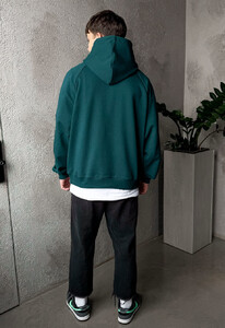 Фото - Молодежное изумрудное худи Staff emerald logo oversize - Men box