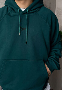 Фото - Молодежное изумрудное худи Staff emerald logo oversize - Men box