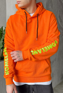 Фото - Яркое оранжевое худи Staff homeland oversize - Men box