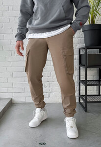 Фото - Светло-коричневые мужские штаны Staff du cargo light brown - Men box