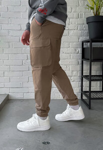 Фото - Светло-коричневые мужские штаны Staff du cargo light brown - Men box