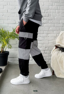 Фото - Молодежные штаны со вставками Staff st black reflective - Men box