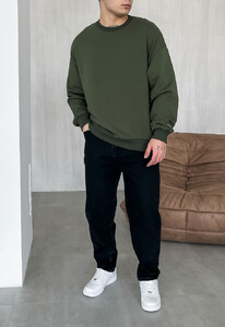 Фото - Повседневный свитшот цвета хаки Staff s khaki oversize - Men box