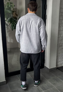 Фото - Сіра однотонна сорочка-куртка Staff lis gray - Men box