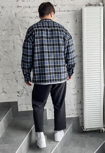 Фото - Чорно-синя сорочка-куртка Staff lk c2 - Men box