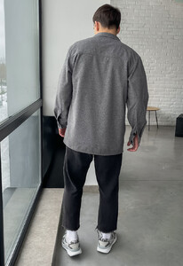 Фото - Однотонна сіра сорочка-куртка Staff homu 2 - Men box